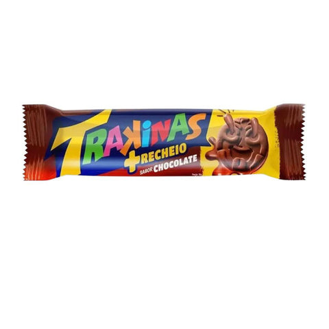 Bolacha Trakinas Recheada Chocolate