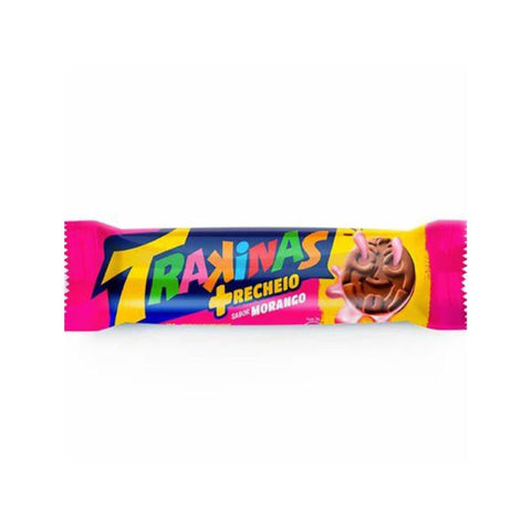 Bolacha Trakinas Recheada Morango
