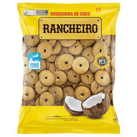 ROSQUINHA DE COCO RANCHEIRO 600G